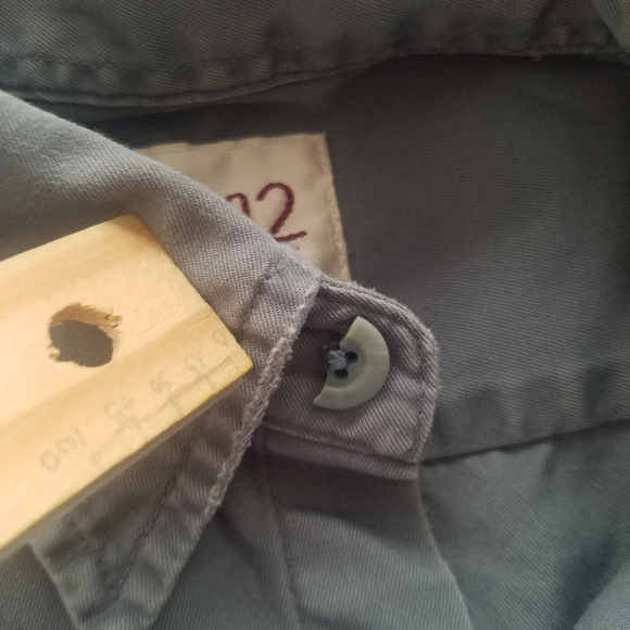 💥5/$25 Abercrombie & Fitch Military Two Pocket Overshirt In Khaki - Picture 6 of 13